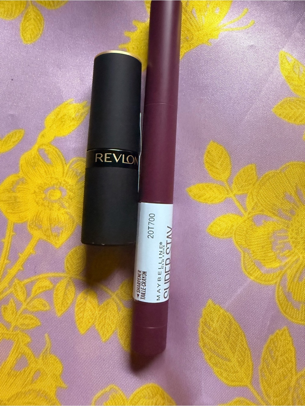 Revlon & Maybelline Plum and pink Lip Duo -